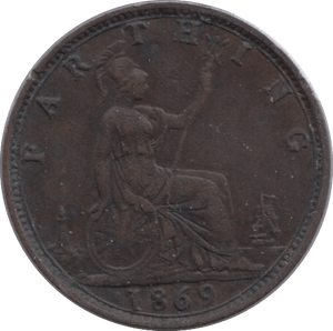 1869 FARTHING ( VF ) - Farthing - Cambridgeshire Coins