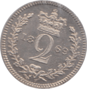 1869 MAUNDY TWOPENCE ( UNC ) - Maundy Coins - Cambridgeshire Coins