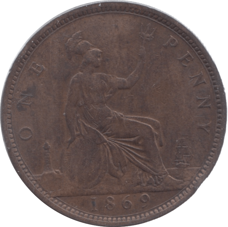 1869 PENNY ( GVF ) 7 - Penny - Cambridgeshire Coins