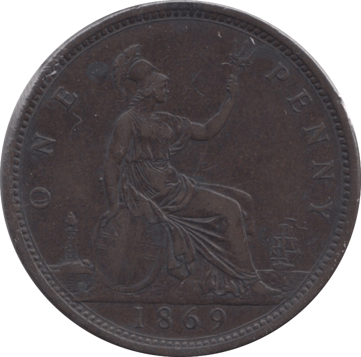 1869 PENNY ( GVF ) - Penny - Cambridgeshire Coins