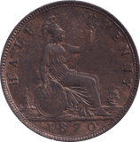 1870 HALFPENNY ( UNC ) - Halfpenny - Cambridgeshire Coins