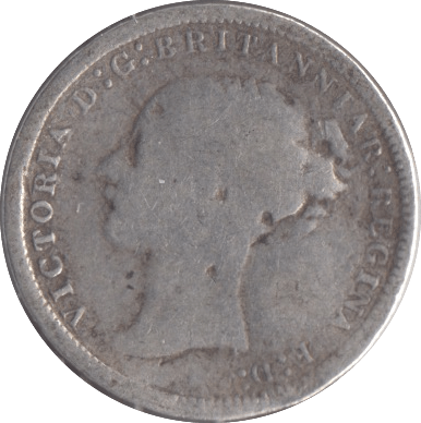 1870 SILVER THREEPENCE ( FAIR ) - Threepence - Cambridgeshire Coins