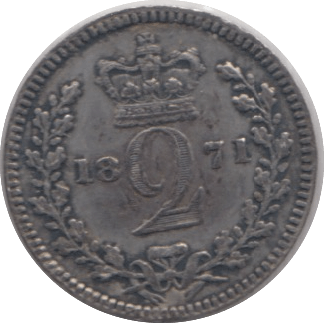 1871 MAUNDY TWOPENCE ( GVF ) 4 - Maundy Coins - Cambridgeshire Coins