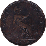 1871 PENNY ( GVF ) B - Penny - Cambridgeshire Coins