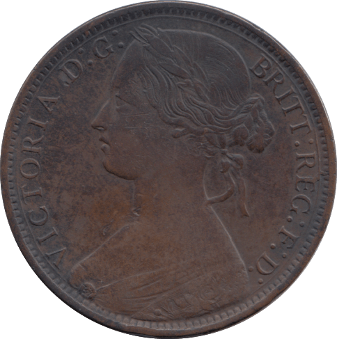 1871 QUEEN VICTORIA PENNY RARE ( GVF ) - Penny - Cambridgeshire Coins