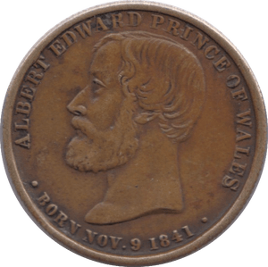 1872 BIRTH/DEATH OF ALBERT PRINCE OF WALES COMMEMORATIVE MEDALLION - WORLD COINS - Cambridgeshire Coins