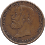 1872 BIRTH/DEATH OF ALBERT PRINCE OF WALES COMMEMORATIVE MEDALLION - WORLD COINS - Cambridgeshire Coins