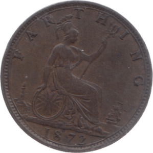 1872 FARTHING ( AUNC ) 23 - Farthing - Cambridgeshire Coins