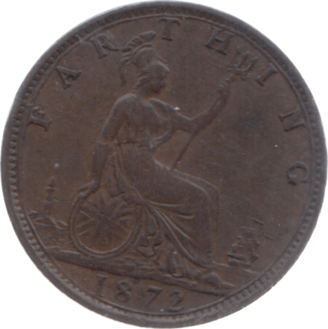 1872 FARTHING ( AUNC ) 23 - Farthing - Cambridgeshire Coins