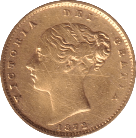 1872 GOLD HALF SOVEREIGN - Half Sovereign - Cambridgeshire Coins