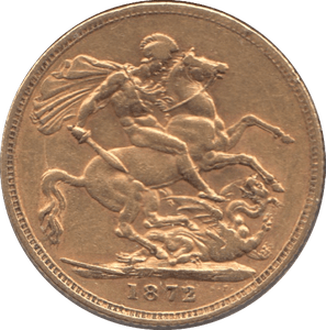 1872 GOLD SOVEREIGN ( GVF ) - Sovereign - Cambridgeshire Coins