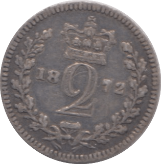 1872 MAUNDY TWO PENCE ( GVF ) - Maundy Coins - Cambridgeshire Coins