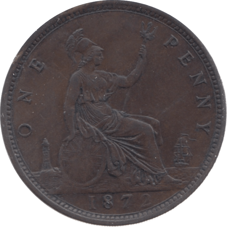 1872 PENNY ( EF ) 7 - Penny - Cambridgeshire Coins