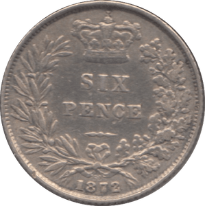 1872 SIXPENCE ( GVF ) DIE 52 - Sixpence - Cambridgeshire Coins