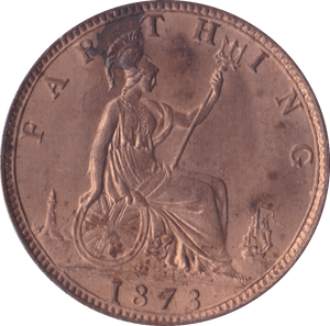 1873 FARTHING ( BU ) - Farthing - Cambridgeshire Coins