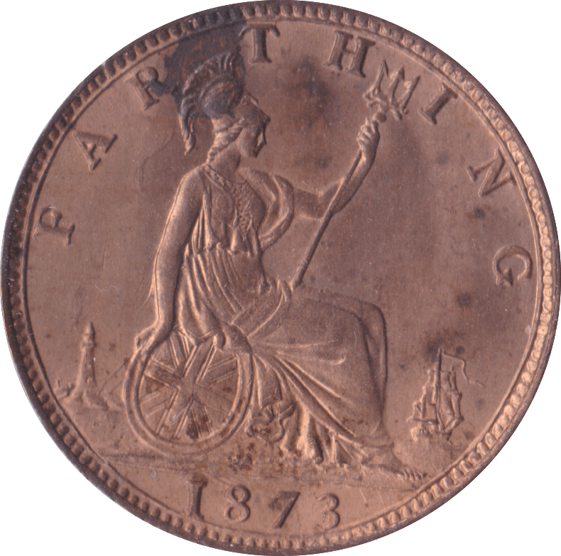 1873 FARTHING ( BU ) - Farthing - Cambridgeshire Coins