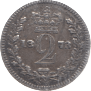 1873 MAUNDY TWOPENCE ( GVF ) 2 - Maundy Coins - Cambridgeshire Coins