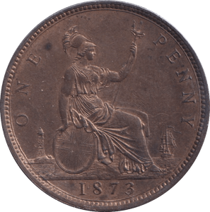 1873 PENNY ( UNC ) - Penny - Cambridgeshire Coins