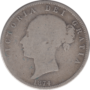 1874 HALFCROWN ( NF ) - Halfcrown - Cambridgeshire Coins