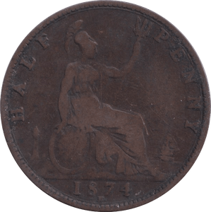 1874 HALFPENNY ( NF ) H - Halfpenny - Cambridgeshire Coins