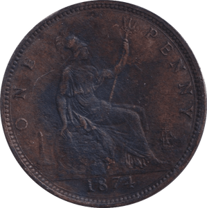 1874 PENNY ( GF ) - Penny - Cambridgeshire Coins