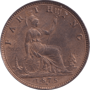 1875 FARTHING ( UNC ) - Farthing - Cambridgeshire Coins