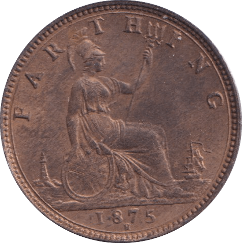 1875 FARTHING ( UNC ) - Farthing - Cambridgeshire Coins