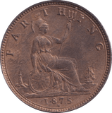 1875 FARTHING ( UNC ) - Farthing - Cambridgeshire Coins