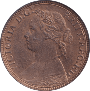 1875 FARTHING ( UNC ) - Farthing - Cambridgeshire Coins