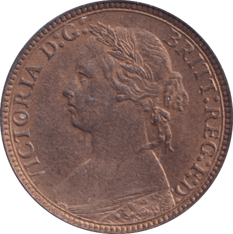 1875 FARTHING ( UNC ) - Farthing - Cambridgeshire Coins