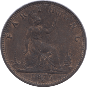 1875 FARTHING ( UNC ) H - Farthing - Cambridgeshire Coins