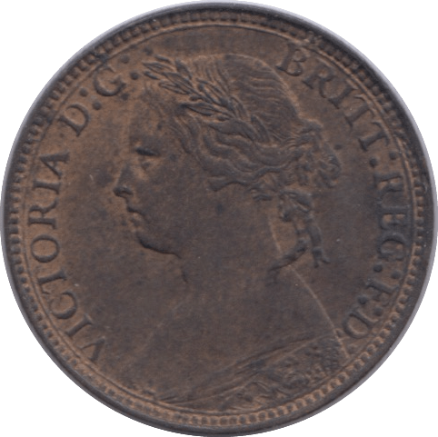 1875 FARTHING ( UNC ) H - Farthing - Cambridgeshire Coins