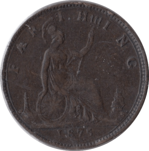 1875 FARTHING ( VF ) H - Farthing - Cambridgeshire Coins