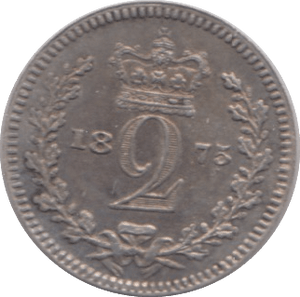 1875 MAUNDY TWO PENCE ( AUNC ) - Maundy Coins - Cambridgeshire Coins