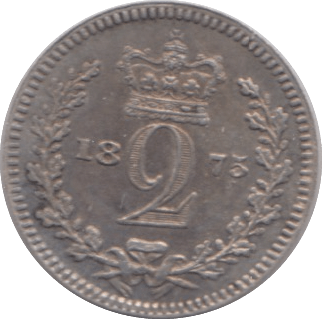 1875 MAUNDY TWO PENCE ( AUNC ) - Maundy Coins - Cambridgeshire Coins