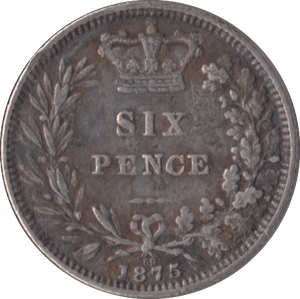 1875 SIXPENCE ( GF ) DIE 69 - Sixpence - Cambridgeshire Coins