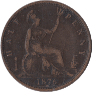 1876 HALFPENNY ( NF ) H - Halfpenny - Cambridgeshire Coins