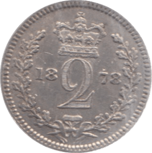 1878 MAUNDY TWOPENCE ( UNC ) - Maundy Coins - Cambridgeshire Coins