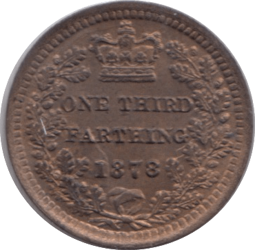 1878 ONE THIRD FARTHING ( UNC ) - One Third Farthing - Cambridgeshire Coins