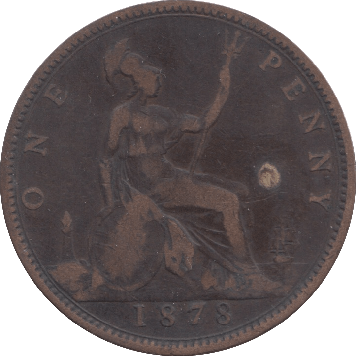 1878 PENNY ( FINE ) 2 - Penny - Cambridgeshire Coins