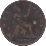 1878 PENNY ( FINE ) 2 - Penny - Cambridgeshire Coins