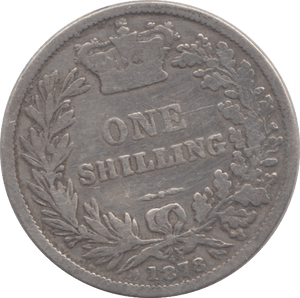 1878 SHILLING ( FINE ) DIE 48 - ONE SHILLING - Cambridgeshire Coins