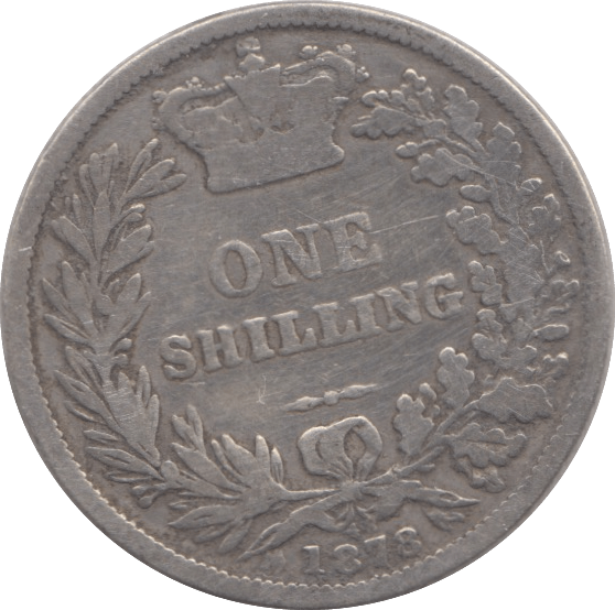 1878 SHILLING ( FINE ) DIE 48 - ONE SHILLING - Cambridgeshire Coins