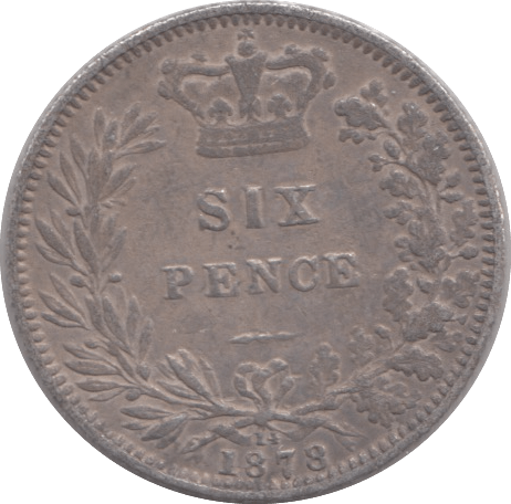 1878 SIXPENCE ( FINE ) DIE 14 - Sixpence - Cambridgeshire Coins