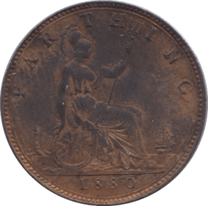 1880 FARTHING ( AUNC ) - Farthing - Cambridgeshire Coins