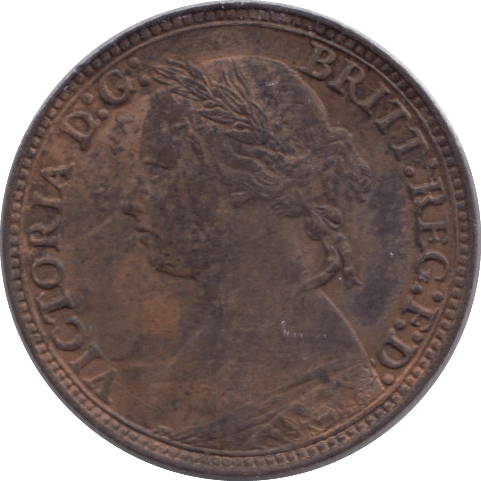 1880 FARTHING ( AUNC ) - Farthing - Cambridgeshire Coins