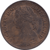 1880 FARTHING ( AUNC ) - Farthing - Cambridgeshire Coins