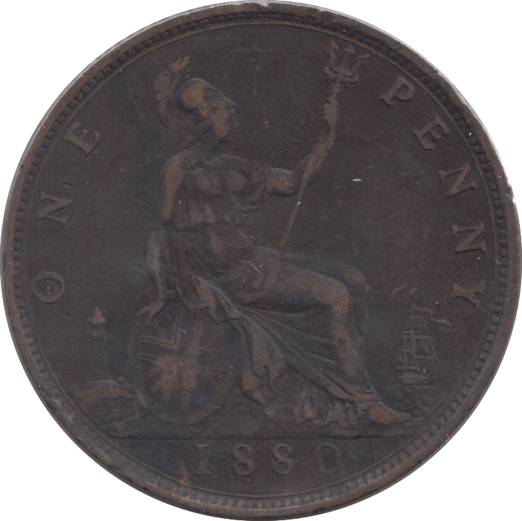 1880 PENNY ( VF ) - Penny - Cambridgeshire Coins