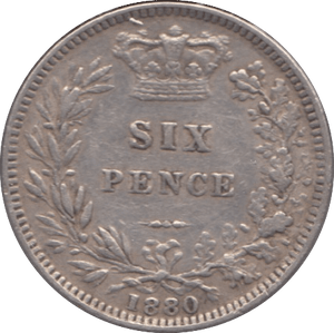 1880 SIXPENCE ( EF ) 2 - Sixpence - Cambridgeshire Coins