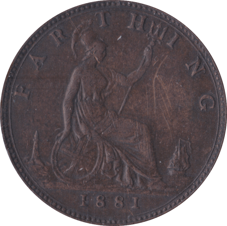 1881 FARTHING ( EF ) A - Farthing - Cambridgeshire Coins